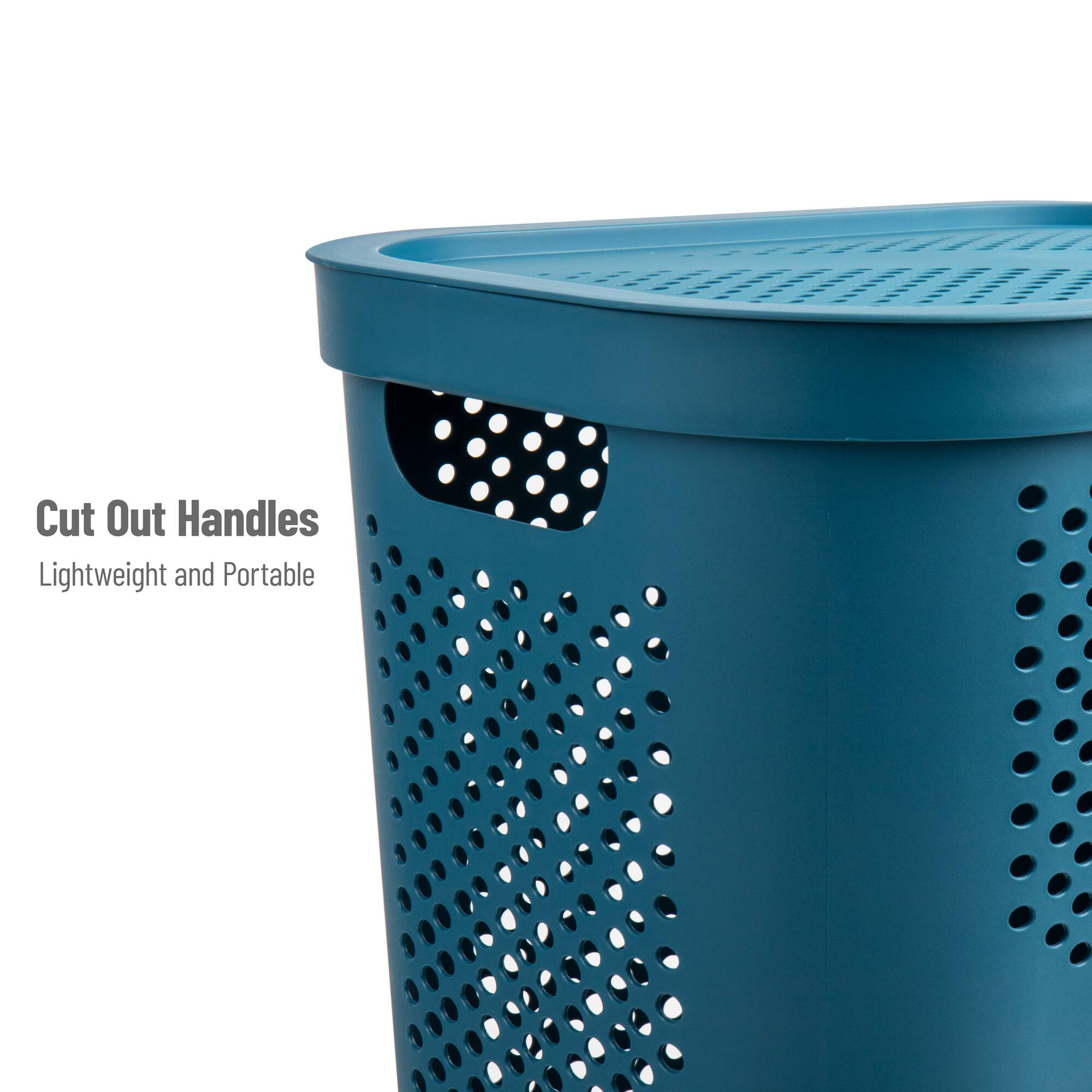 Mind Reader 17" x 24" Slim Plastic Laundry Hamper